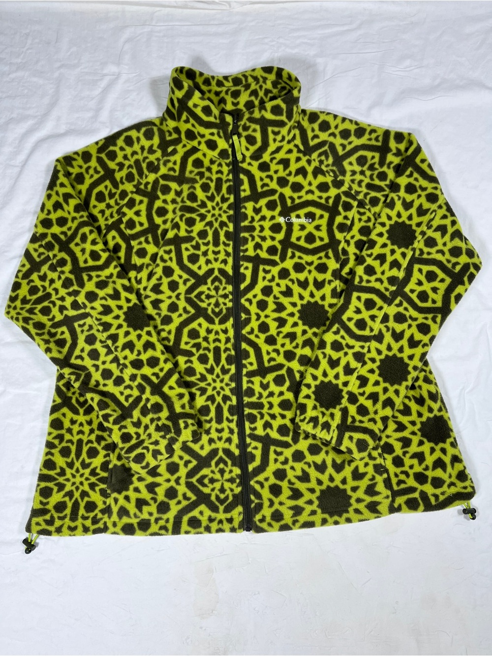 Columbia Green Aztec Pattern Full Zip Fleece Women’s 2X